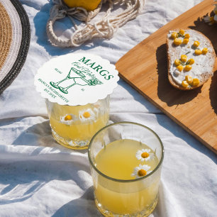 Margs en Matrimony Beach Bachelorette feest Kartonnen Onderzetters