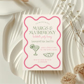 Margs & Huwelijk Bachelorette Party Hand getrokken Kaart