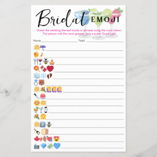 Margs & Huwelijk Bruids Emoji Antwoorden Inbegrepe Flyer