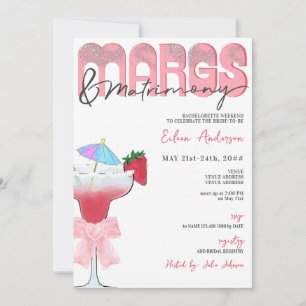 Margs & Huwelijk Coquette Bow Bachelorette Party Kaart