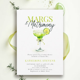 Margs Huwelijk Margaritas Lime Chic Bruidsfeest Kaart