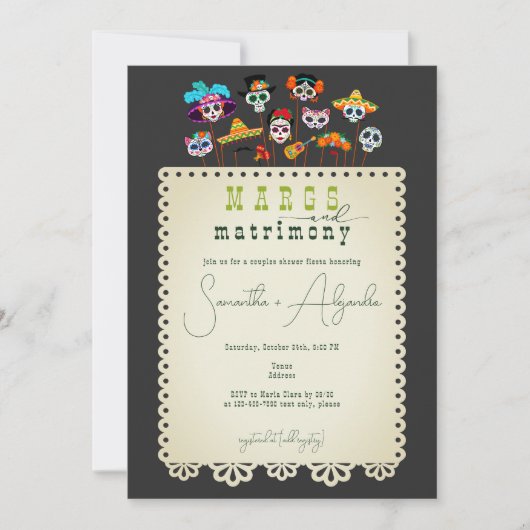 Margs & Huwelijk Mexicaanse Fiesta Trouwdouche Kaart (Voorkant)