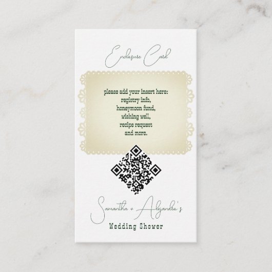 Margs & Huwelijk Mexicaanse koppels Douche QR Code Informatiekaartje (Voorkant)