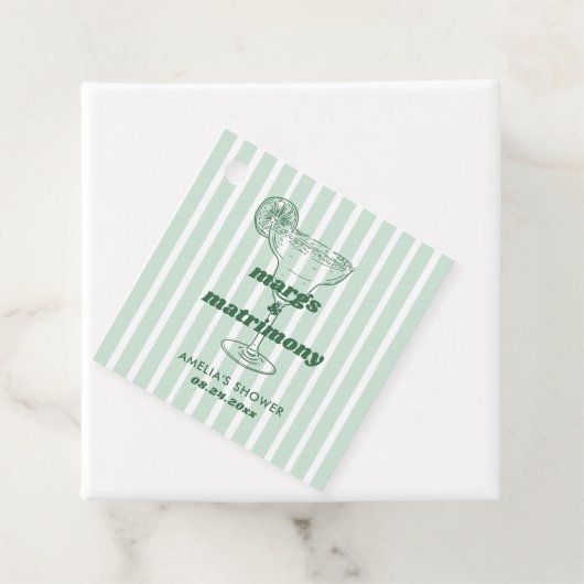 Margs & Huwelijk Retro Bachelorette Bruidsfeest Bedankjes Labels (In situ)