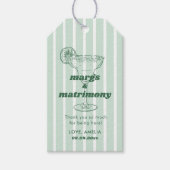 Margs & Huwelijk Retro Bachelorette Bruidsfeest Cadeaulabel (Voorkant)