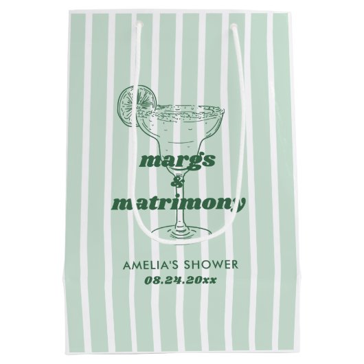 Margs & Huwelijk Retro Bachelorette Bruidsfeest Medium Cadeauzakje (Achterkant)