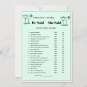 Margs & Mariage Il a dit SHe dit carte de jeu (Devant)