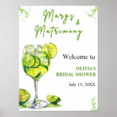 Margs & Martrimony Cocktail Bruidsfeest Welkom Poster (Voorkant)