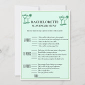 Margs & Matrimony bachelorette Scavenger spel Kaar Aankondiging (Voorkant)