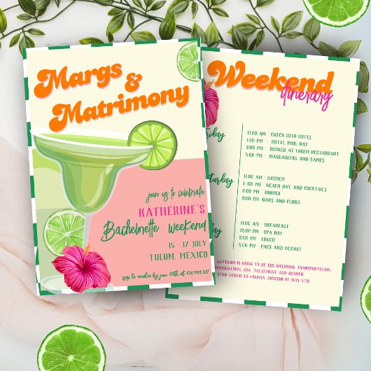 Margs & Matrimony Bachelorette Weekend Route Kaart