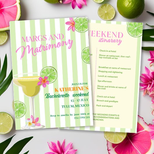 Margs & Matrimony Bachelorette Weekend Route Kaart