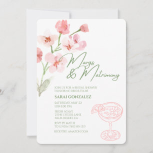 Margs & Matrimony Bruidsjurk Roze & Salie Bloemen Kaart