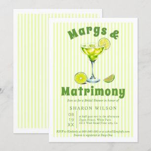 Margs & Matrimony cocktailstrepen vrijgezellenfees Kaart