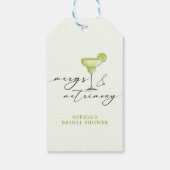 Margs & Matrimony Groene Lime Bruiloft Cadeaulabel (Achterkant)