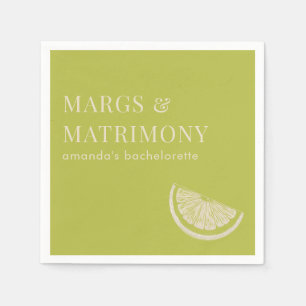 Margs & Matrimony Lime Groene Meisjesuitje Feest Servet