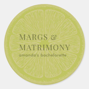 Margs & Matrimony Lime Trouwfeest Favoriet Ronde Sticker