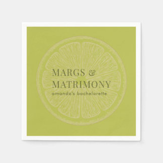 Margs & Matrimony Limegroene Meidenavondfeest Na Servet