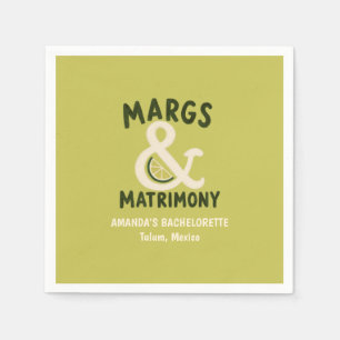 Margs & Matrimony Limegroene Meisjesuitstap Servet