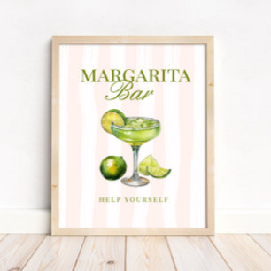 Margs & Matrimony Margarita Bar Bord Poster