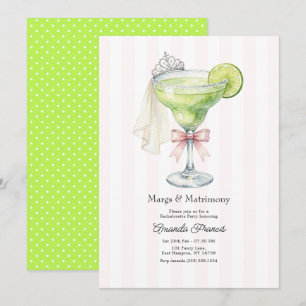 Margs & Matrimony Margarita Cocktail Bachelorette Kaart