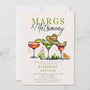 Margs Matrimony Margaritas Kleurrijk Vrijgezellenf Kaart