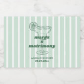 Margs & Matrimony Retro Bachelorette Vrijgezellenf Likeurfles Etiket (Enkel label)