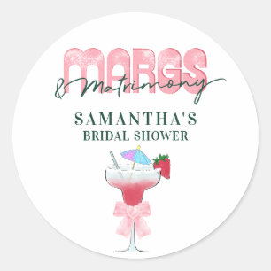 Margs Matrimony Tequila Bach Bruidsfeest Verwelkom Ronde Sticker