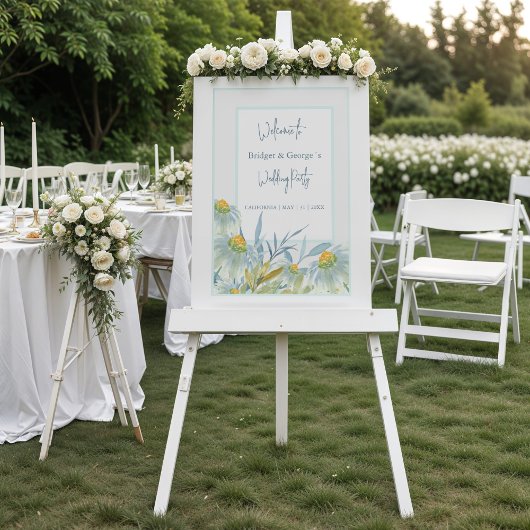 Marguerite abstraite colorée Mariage givré Bienven