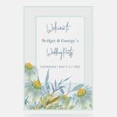 Marguerite abstraite colorée Mariage givré Bienven (Recto)