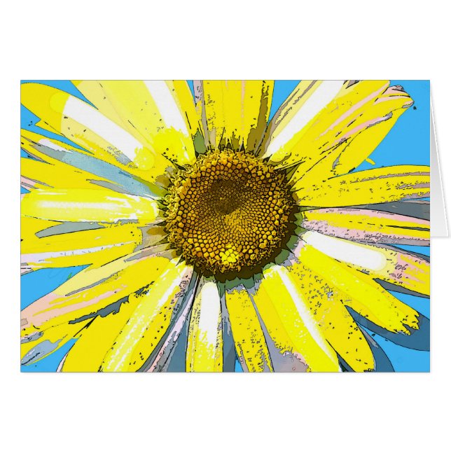 Marguerite, carte de fleur (Devant horizontal)