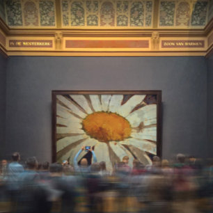 Marguerite Daisy met gevlekte insecten Canvas Afdruk