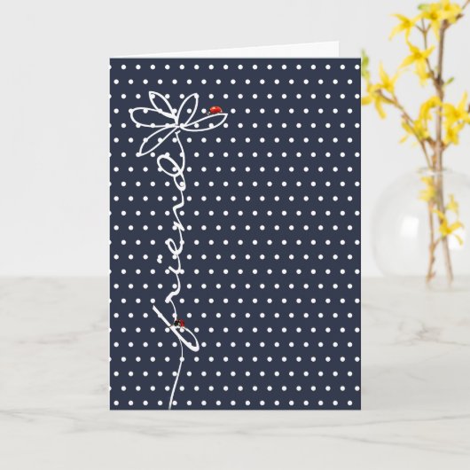 marguerite d'anniversaire et carte de coccinelle (Fleur jaune)