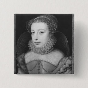 Marguerite de Valois Queen van Navarra Vierkante Button 5,1 Cm