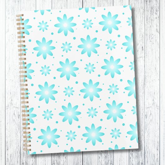 Marguerite délicate blanche et turquoise, point mo