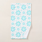 Marguerite délicate blanche et turquoise, point mo (Serviette à main)