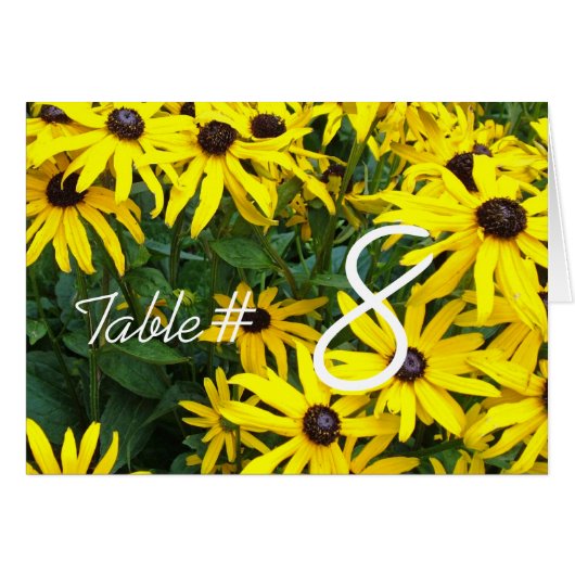 marguerite d'été jaune fleurs dîner numéro de tabl (Devant Horizontal)