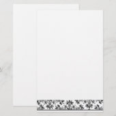 Marguerite et Feuille Floral Art unled papeterie (Devant / Derrière)