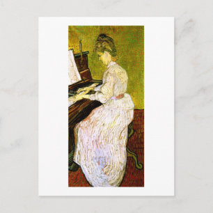 Marguerite Gachet bij de Piano, Vincent van Gogh Briefkaart