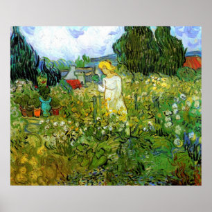 Marguerite Gachet in de tuin door Vincent van Gogh Poster