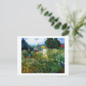 Marguerite Gachet in Garden Van Gogh Fine Art Briefkaart (Staand voorkant)