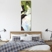 Marguerite Gachet in Piano door Vincent van Gogh Canvas Afdruk (Insitu (Slaapkamer))