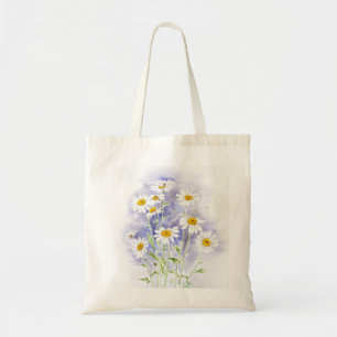 Marguerite madeliefje handgeschilderde waterverf M Tote Bag