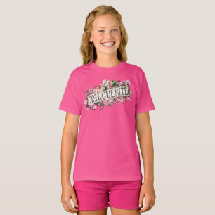 Marguerite Naam Vintage Bloemen Banner Schattig & T-shirt