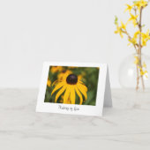 Marguerite pensant à vous carte vierge (Fleur jaune)