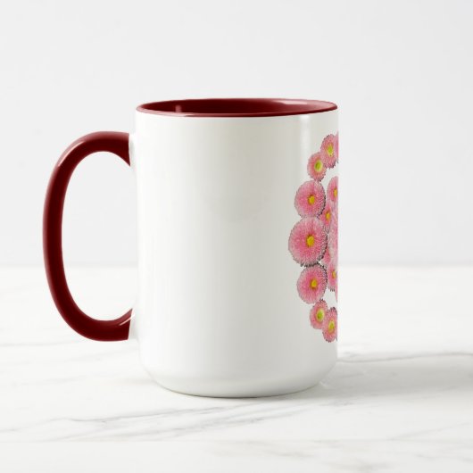 Marguerite rose Combo Mug (Gauche)