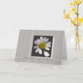 marguerite sur carte en sypathie grise (Fleur jaune)
