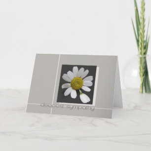 marguerite sur carte en sypathie grise