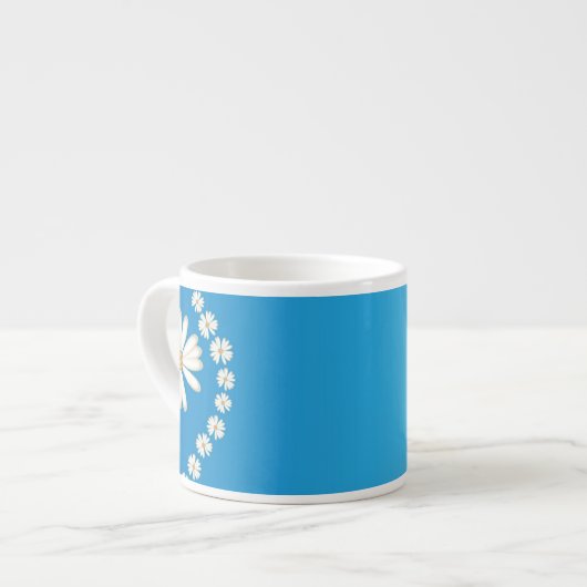Marguerite sur la Mug Blue Espresso (Devant gauche)