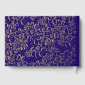 Marguerites à huile d'or Floral Royal Blue Mariage (Verso)