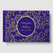 Marguerites à huile d'or Floral Royal Blue Mariage (Recto)